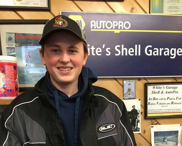 Ethan Closs has been working at White’s Shell since high school