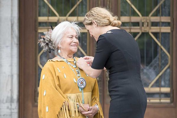 Jeannette Corbiere Lavell receives Order of Canada at Rideau Hall