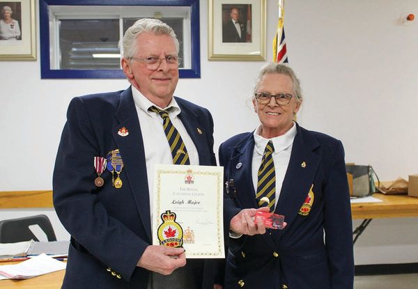 Leigh Major given Legion Life Membership