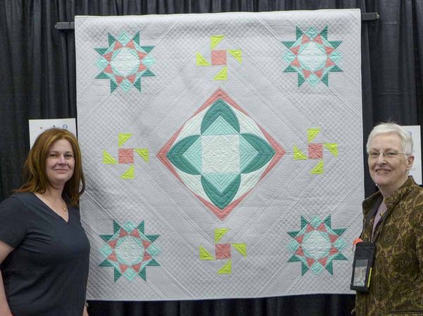 Silver Water quilter Lauren MacDonald, right, had the quilt she designed accepted into the National Juried Shown at Quilt Can