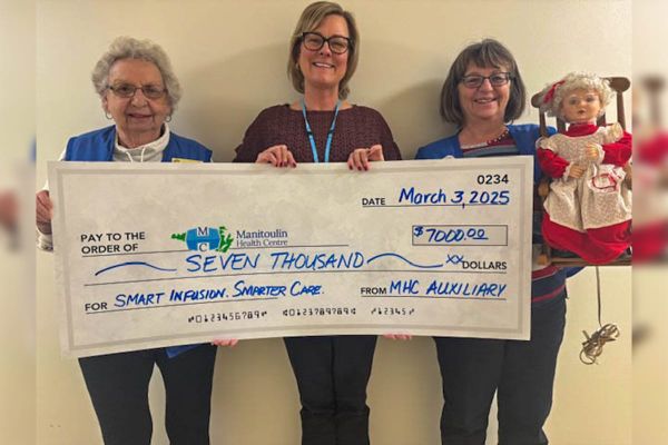 MHC Little Current Aux make $7,000 donation