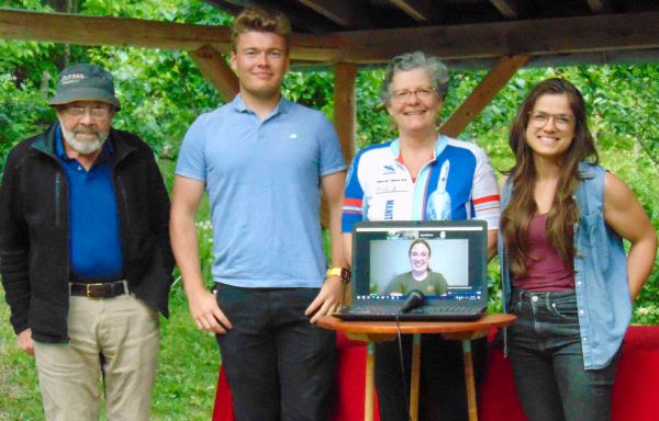 From left are members of the Manitoulin Island Cycling Advocates executive Peter Ford, Matthew Redmond, Maja Mielonen, Rebecc