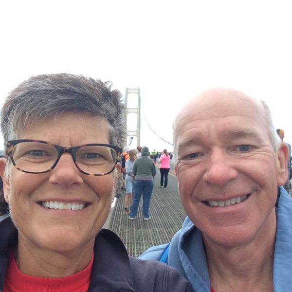 Local residents take part in packed Mackinac Bridge walk