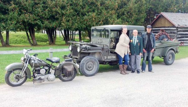 Korean war jeep and trailer part of Old Mill Heritage Centre military display