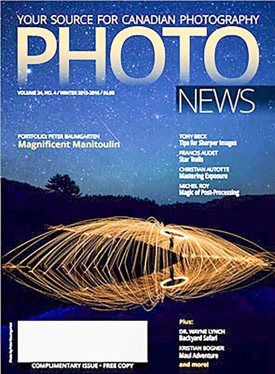 Island photographer Peter Baumgarten featured in PHOTONews