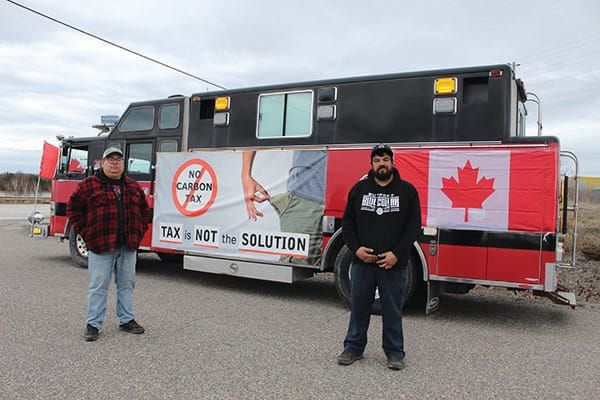 Protestors gather against carbon tax