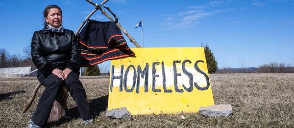 Anishinaabekwe elder protests eviction from family property