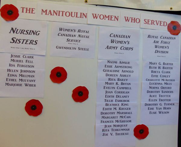 Special Remembrance Day service took place in Kagawong honouring women who served