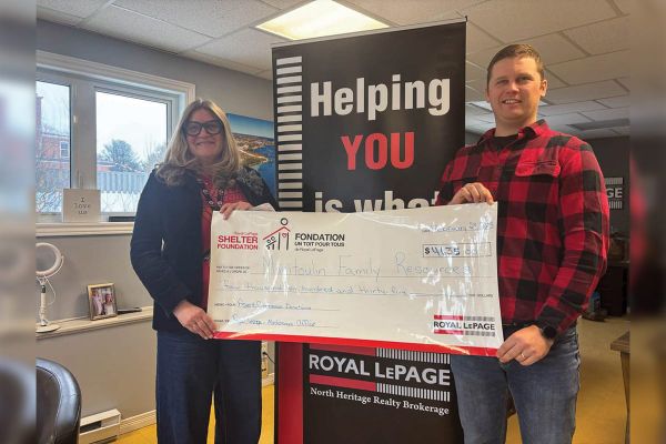 Royal Lepage North Heritage Brokerage, Mindemoya office, donates $4,635 to MFR