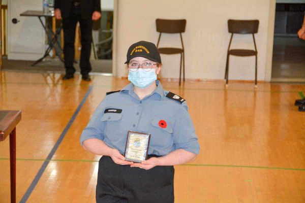 CPO1 Abigail Harper named Top Cadet by #348 Sea Cadet Corps at annual awards