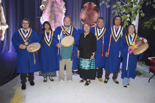 Paul MacIntyre, Dexter Bowerman, Hunter Smith, Presley Meawasige, Serene Manitowabi and Gerard Armstrong are the Weengushk Fi