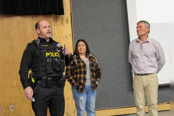 Wikwemikong High School students hear a spellbinding human trafficking story