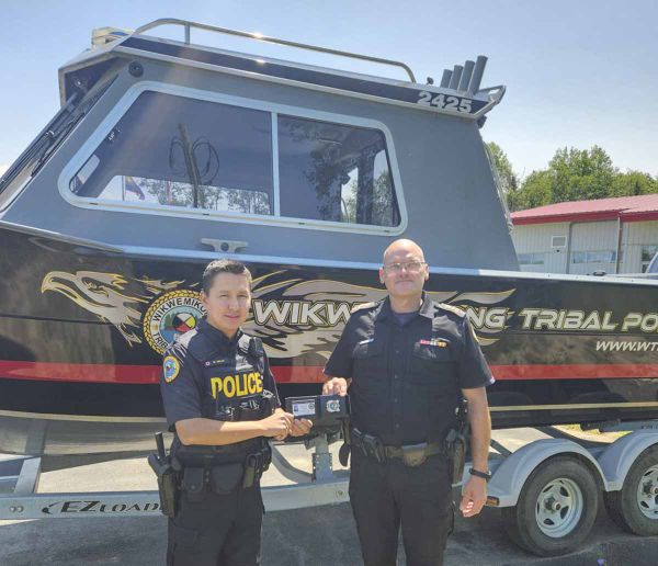 The Wikwemikong Tribal Police Service welcomed a new constable to its ranks last week. Constable Martin Necan, left, is welco