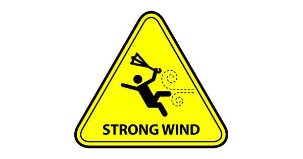 Strong wind gusts gusting to 80 km/h expected today
