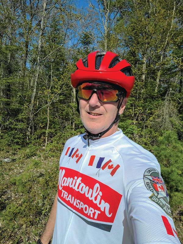 Gore Bay man cycling in Wounded Warriors ride in Normandy