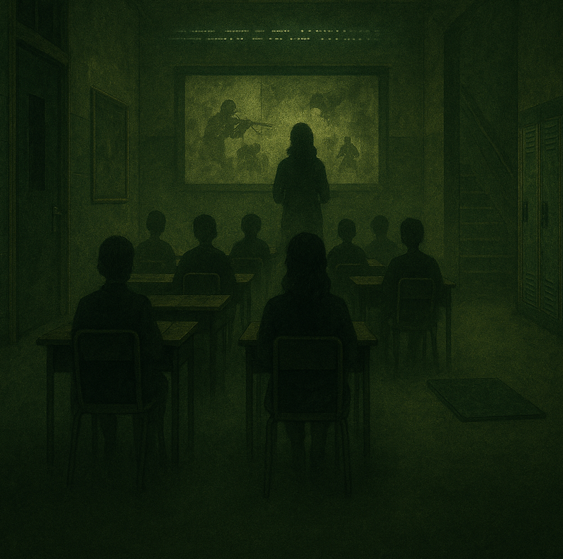 The air turned green