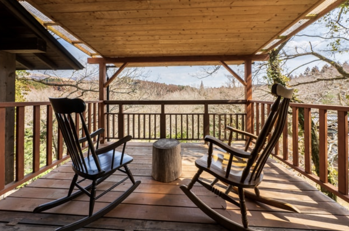 天河山莊的客房陽台