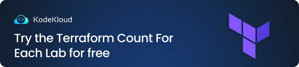 Try the Terraform Count For Each Lab for free