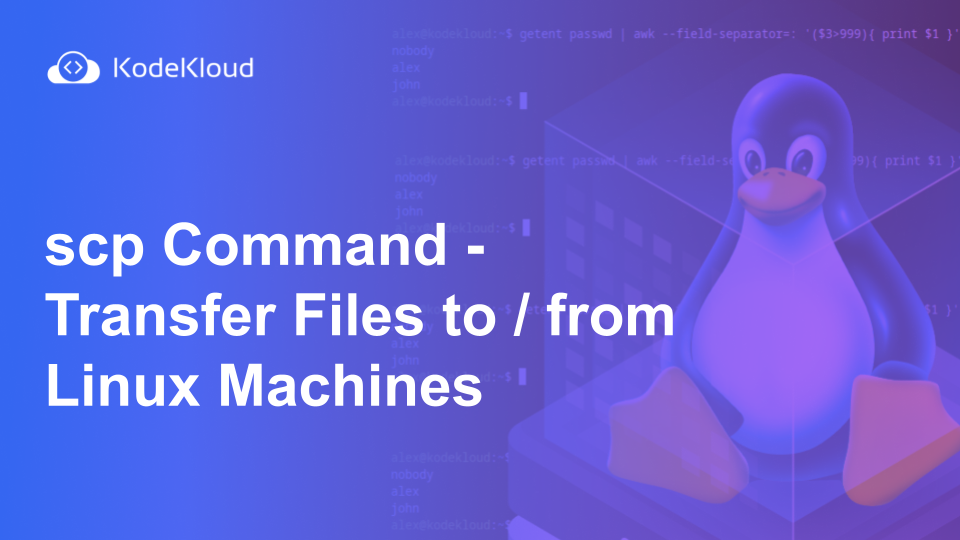 scp Command - Transfer Files to / from Linux Machines