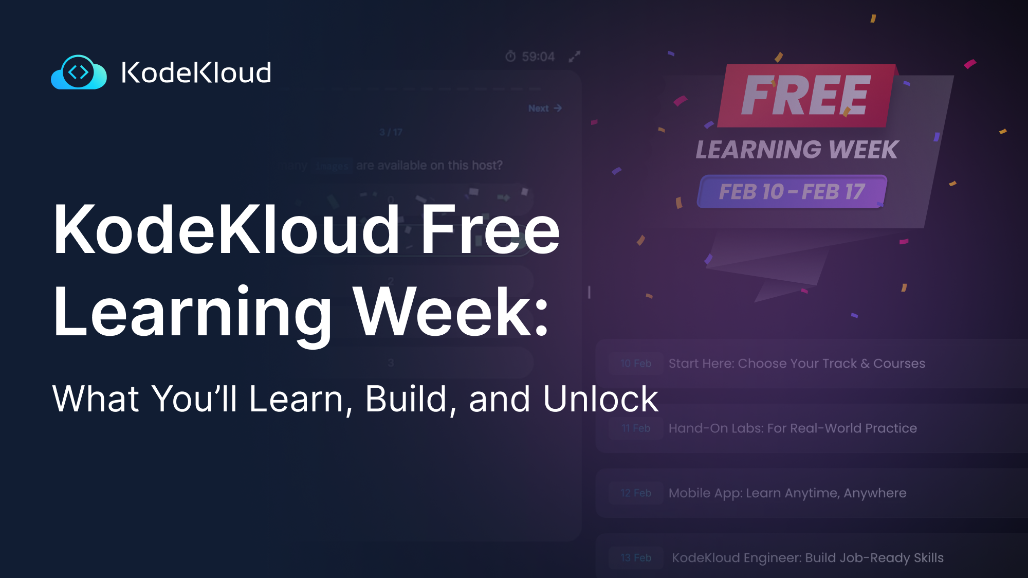 KodeKloud Free Learning Week: What You’ll Learn, Build, and Unlock