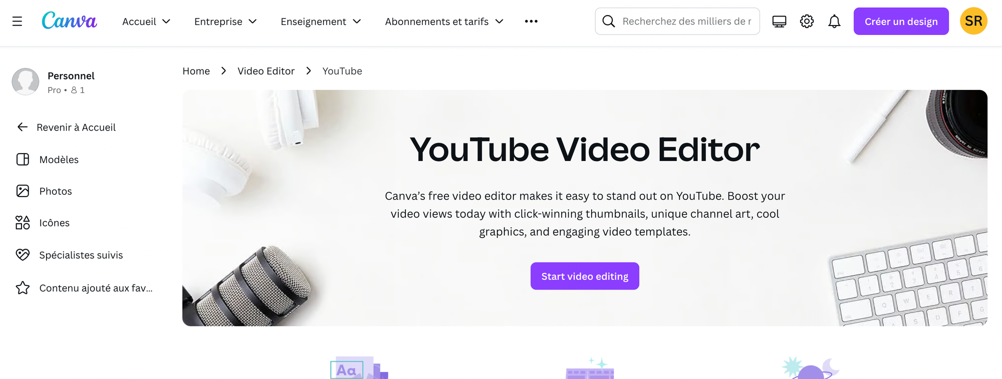 éditeur vidéo Canva
