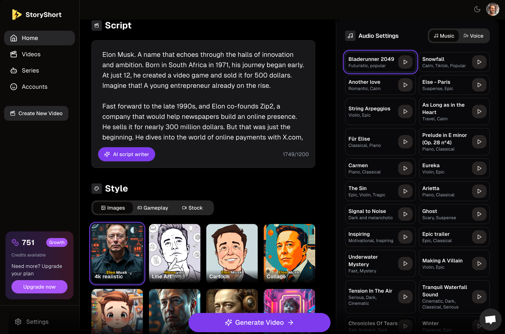 storyshort video creation tool