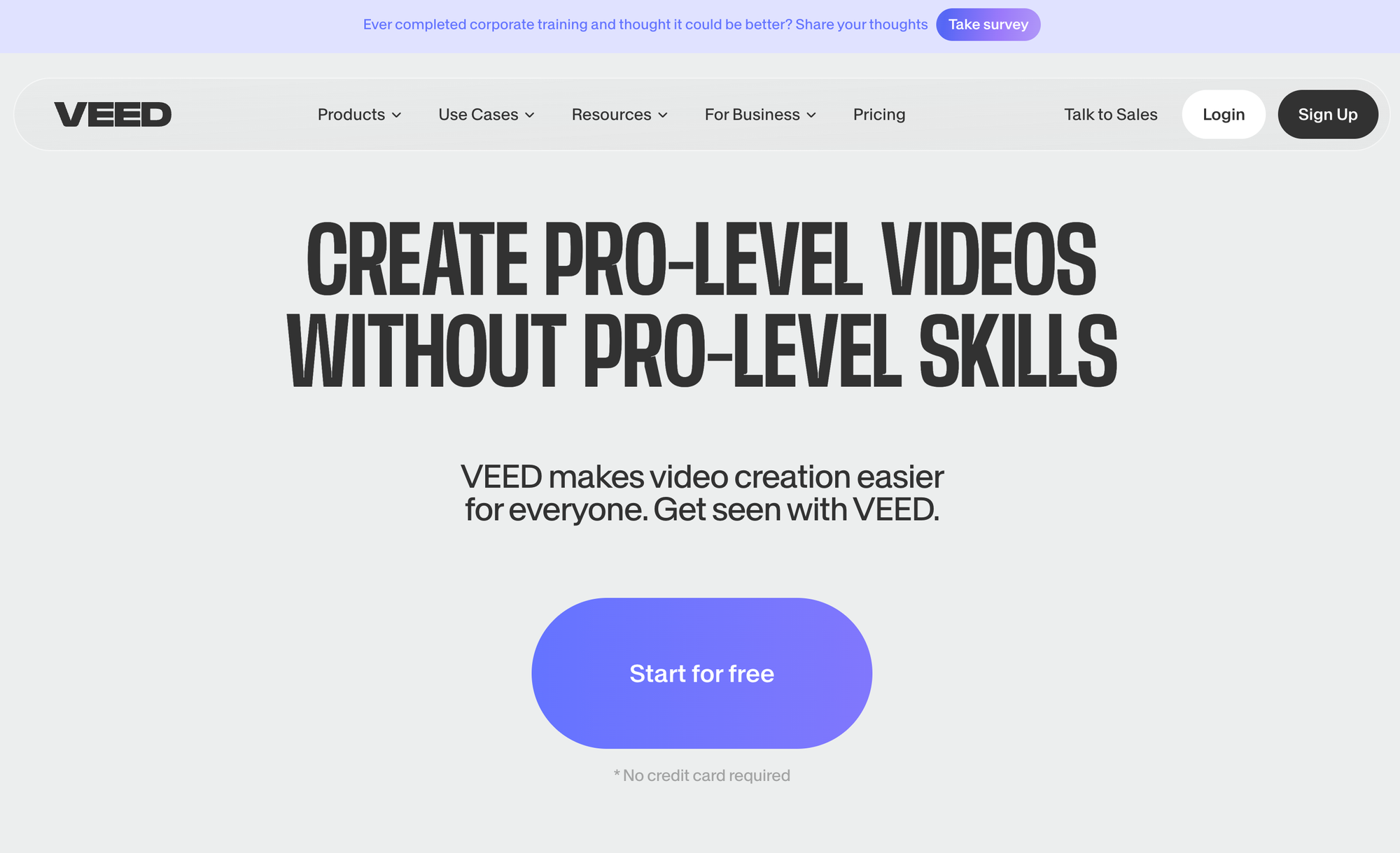 VEED.io est un éditeur vidéo en ligne influent