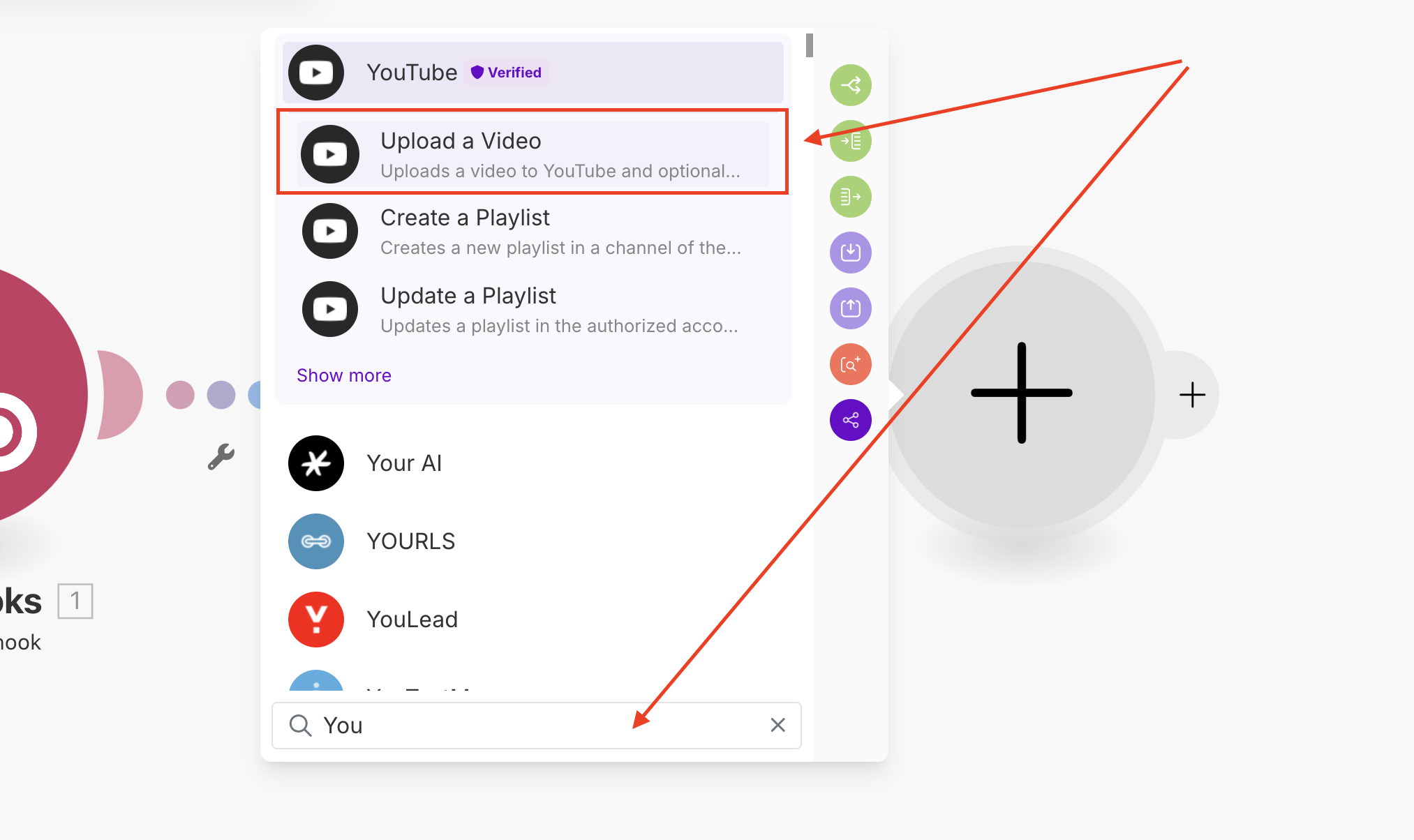 upload a video on Youtube with Make.com