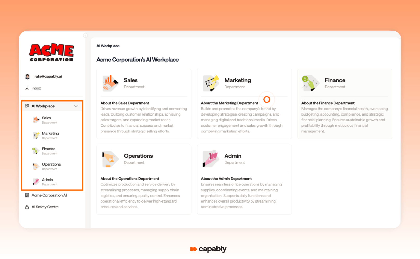 ai workspace by capably