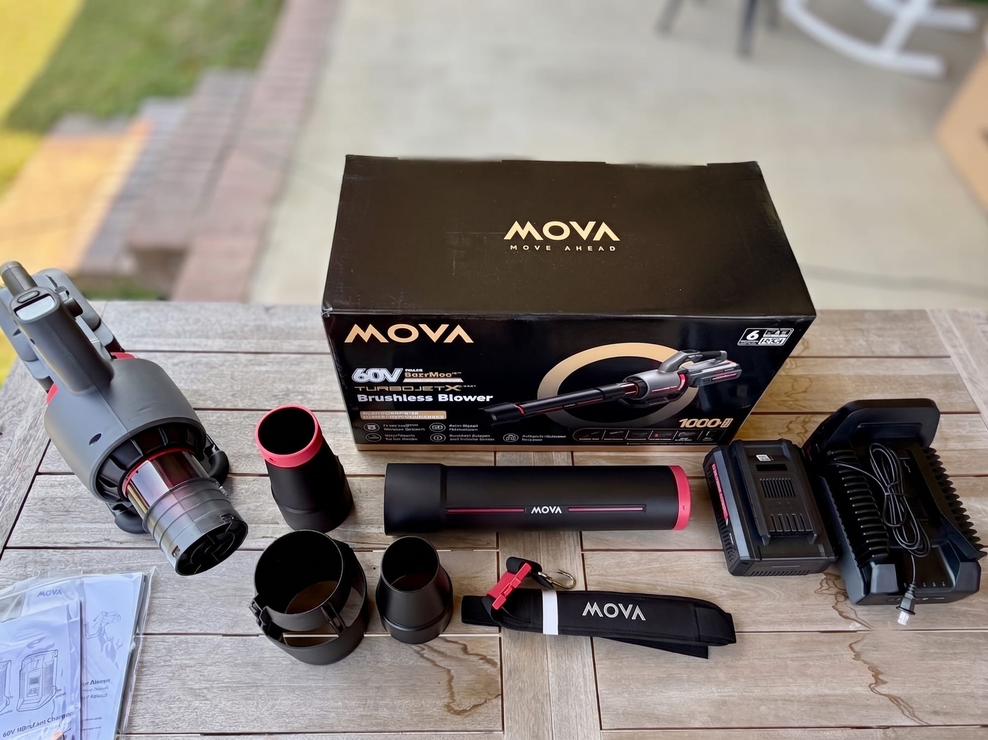 Attaching the extension tube to the MOVA TurboJetX blower housing