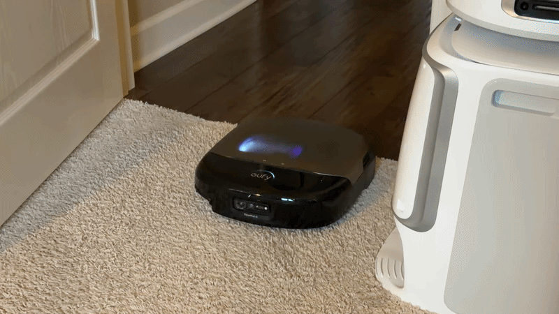 Eufy Omni S2 cleaning carpet during long-term testing.