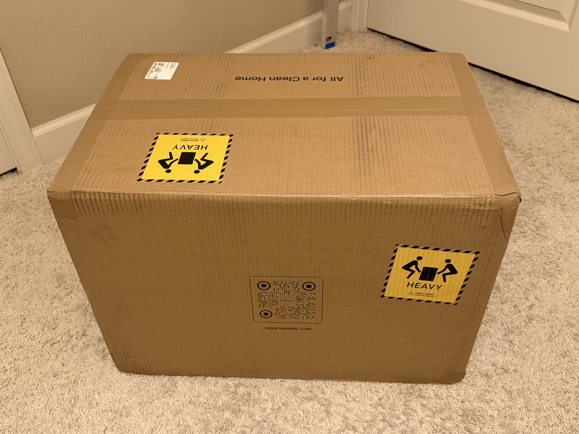 Flow 2 box is plain cardboard with minimal branding and material.