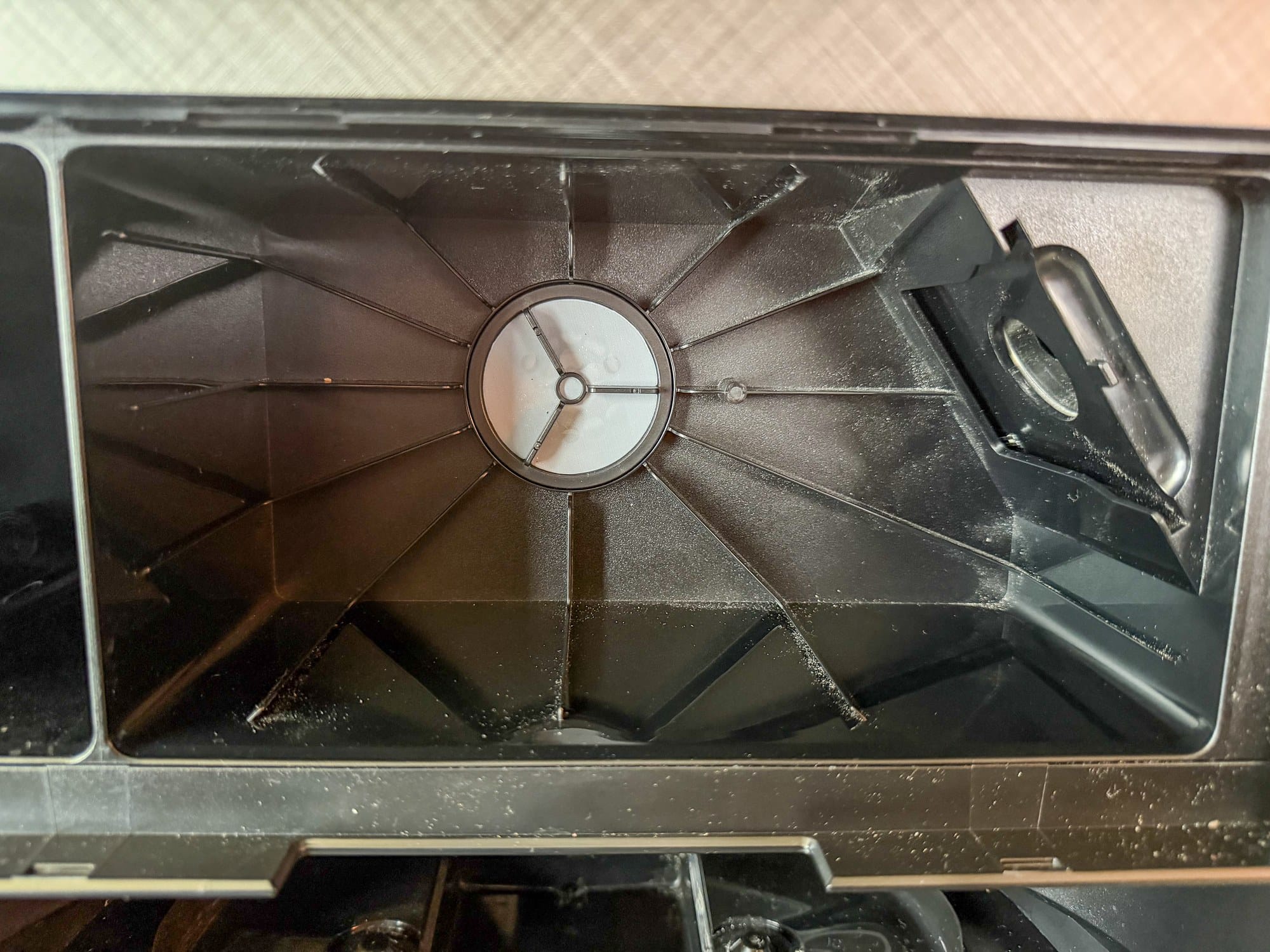 Dust-bag compartment with the bag removed