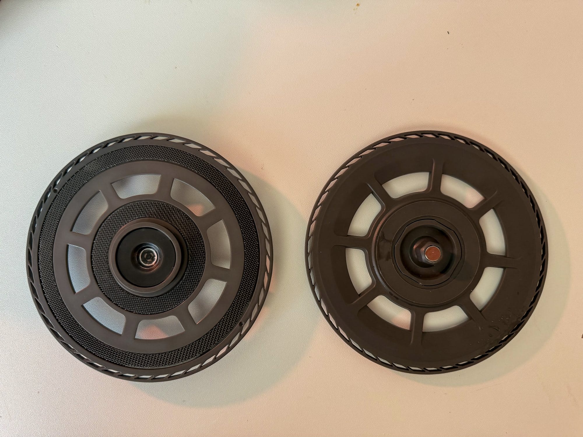 Mop pad holders, showing both sides