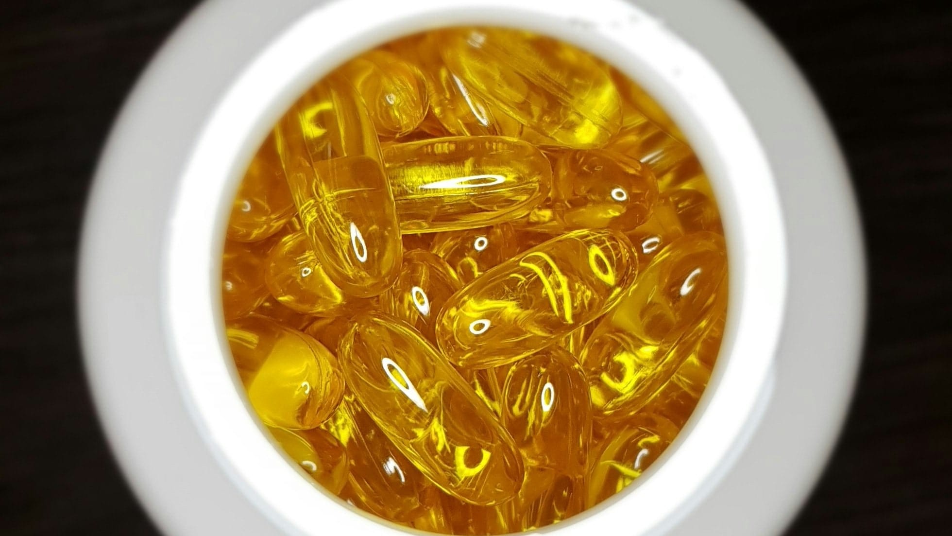 Container full of fish oil.