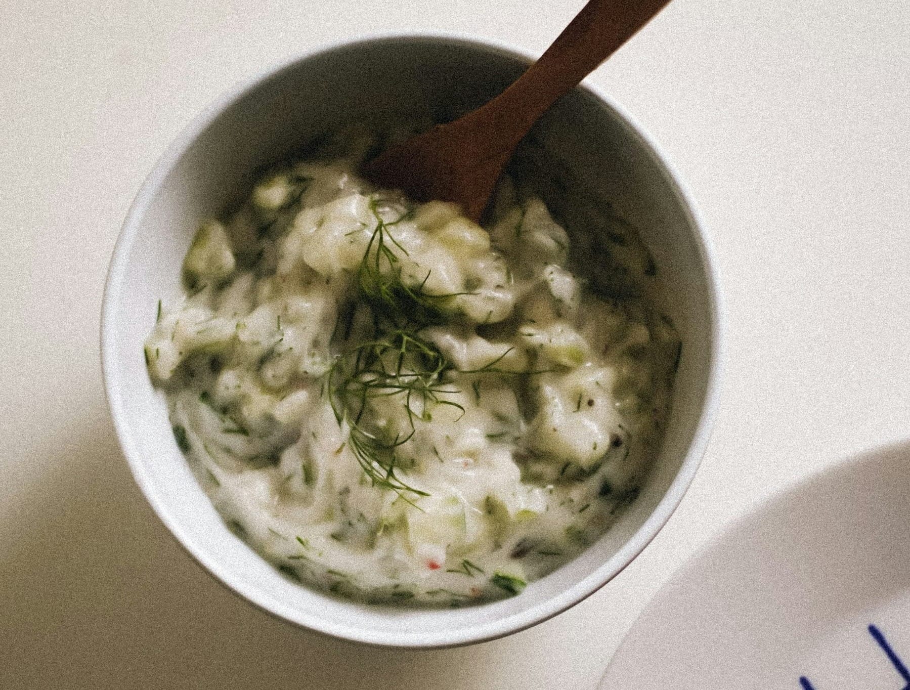 Tzatziki in a bowl.