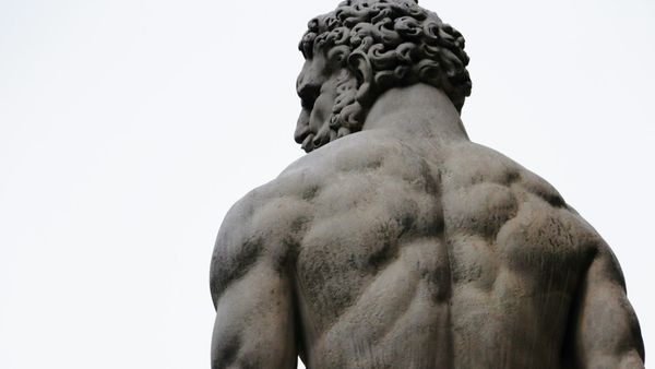 Greek god sculpture. 