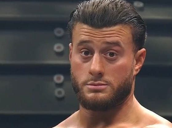 Maxwell Jacob Friedman at a recent episode of AEW Dynamite making a rather surprised face