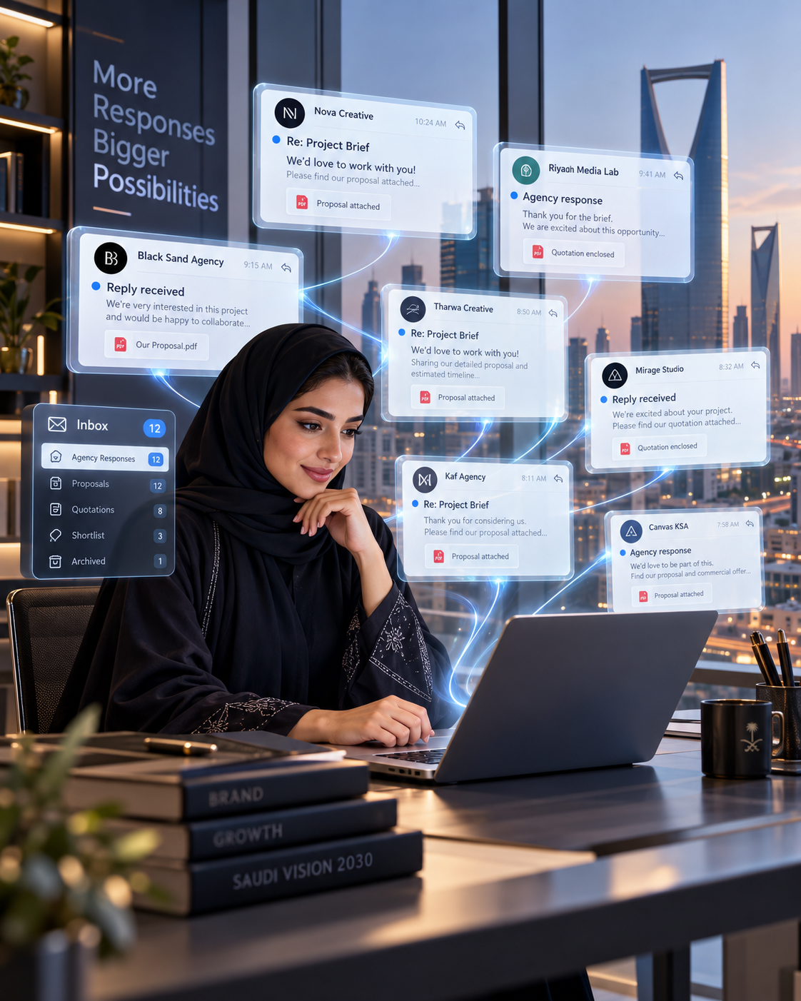 Twosel fixes the messy first step between companies and agencies. One structured brief replaces scattered outreach, then relevant agencies are matched and invited to respond. Fewer proposals, better fit, and a first meeting that starts with the work, not from zero.