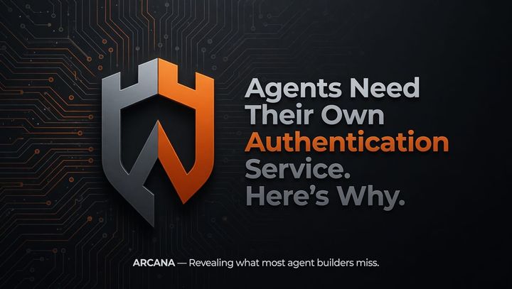 An cibersecurity style hero image entitled: Agents Need Their Own Authentication Service. Here’s Why.