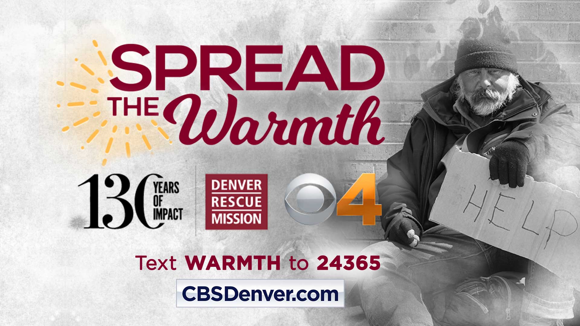 Example ad: Spread the Warmth Text WARMTH to 24365