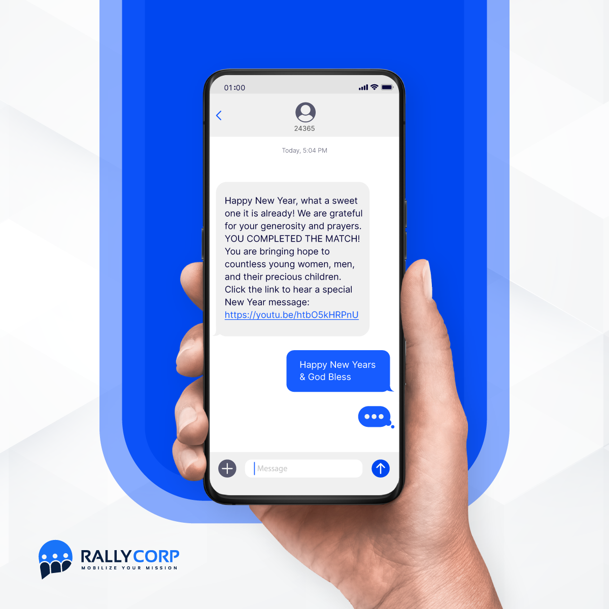 Happy New Year text message from Anchor Point.