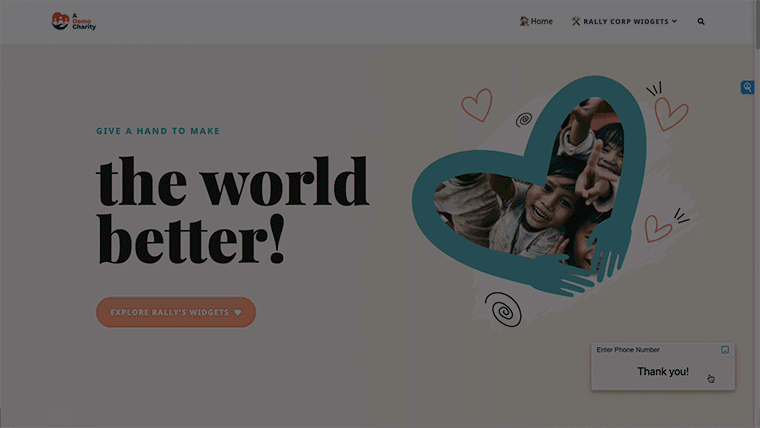 Animated GIF showing subscription process on a mobile phone.