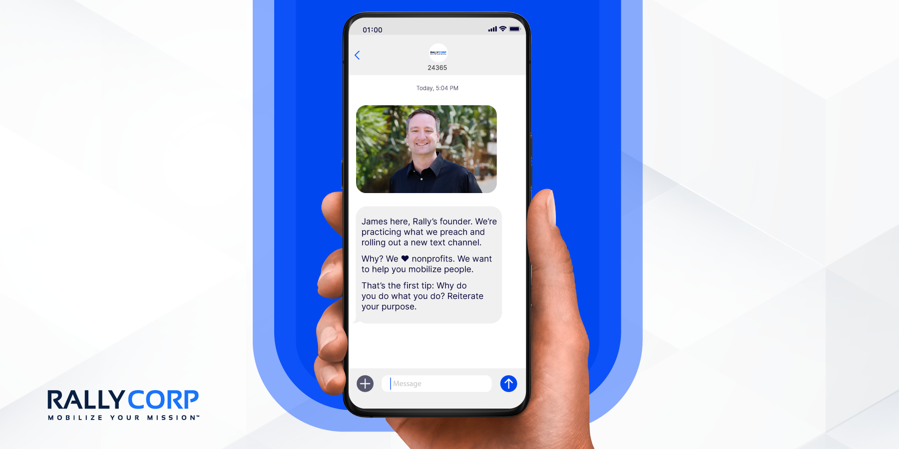 Text message from Rally Corp