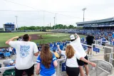 Fans celebrate a home run at Kentucky Proud Park. Photo by Eddie Justice/UK Athletics.