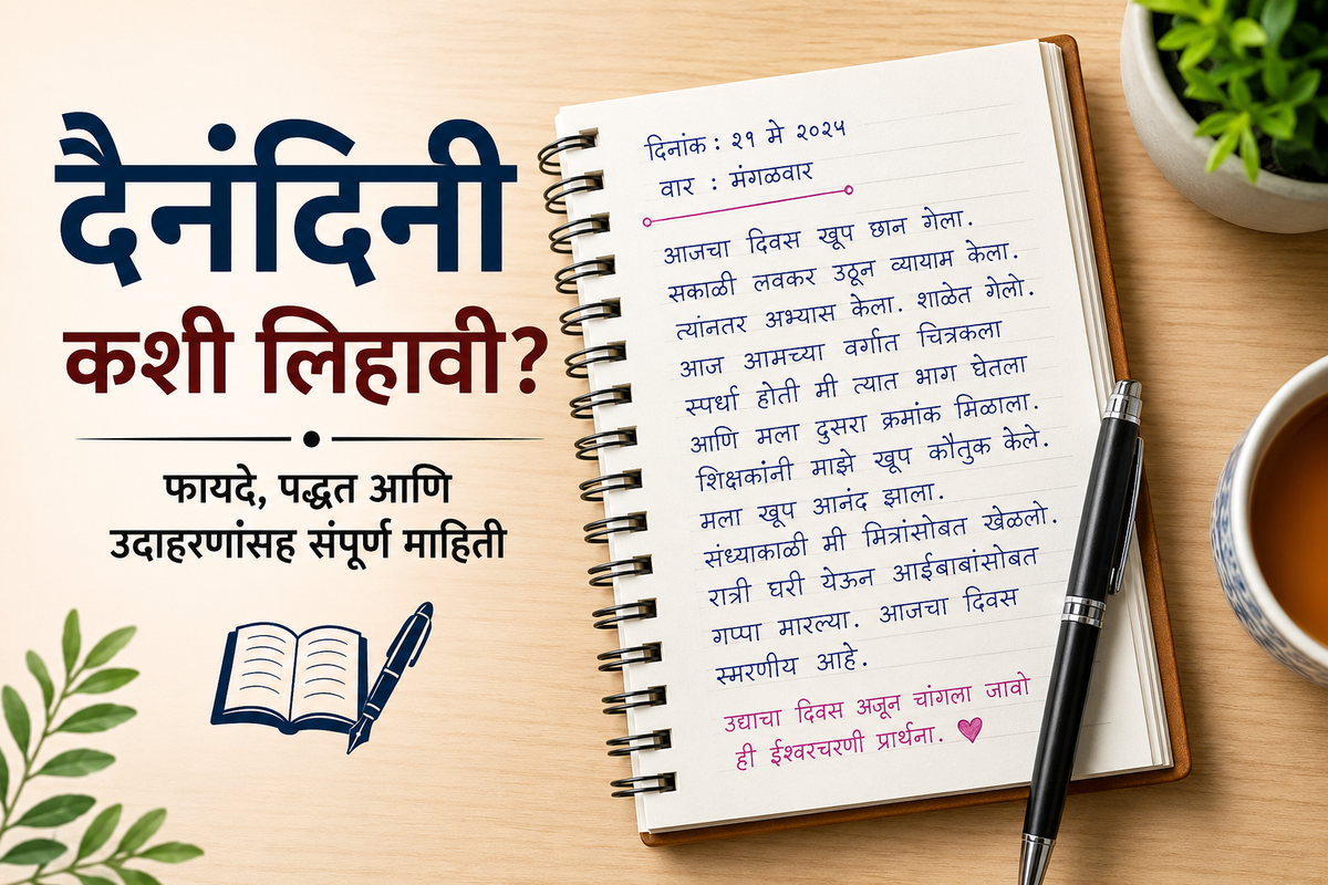 How to write daily diary in marathi​ l दैनंदिनी कशी लिहावी?