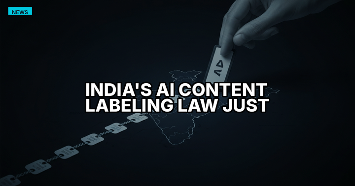India's AI Content Labeling Law Just Went Live, and It's the World's First