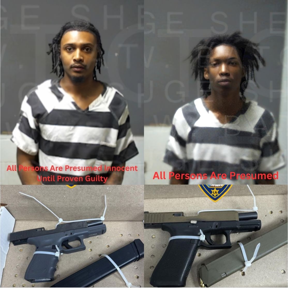 WBRSO Deputies Recover Two Stolen Firearms During Separate Traffic Stops, Two Arrested