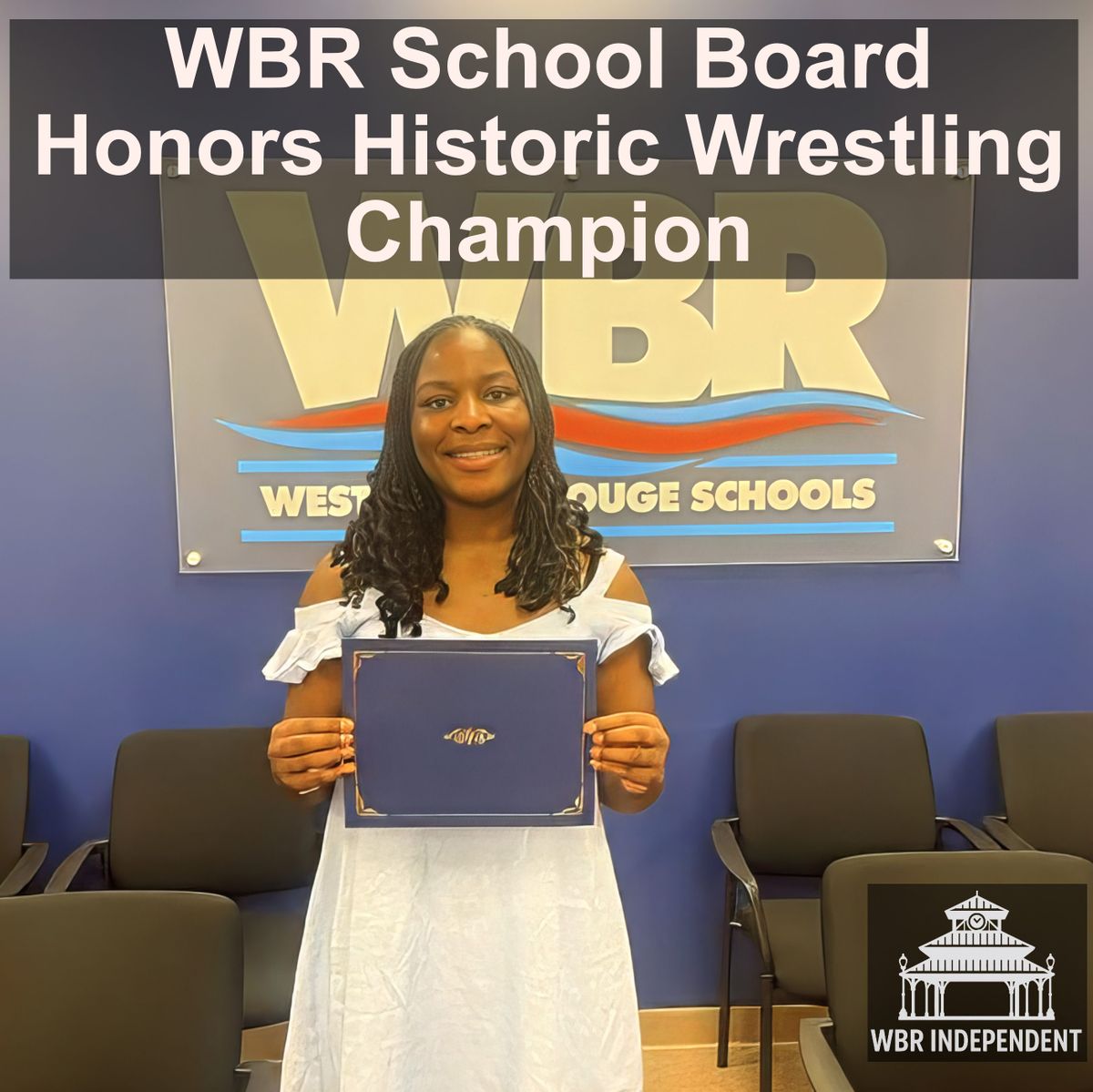 WBR School Board Honors Historic Wrestling Champion