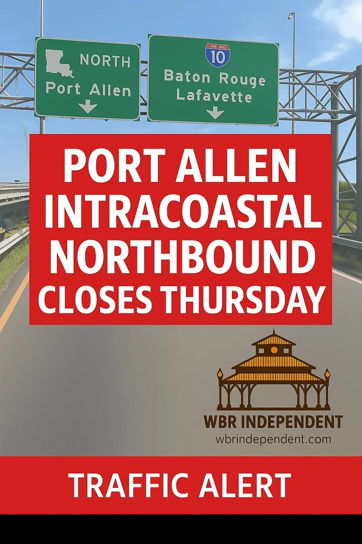 Major Traffic Change Coming Thursday: Old Port Allen Intracoastal Bridge to Close Permanently